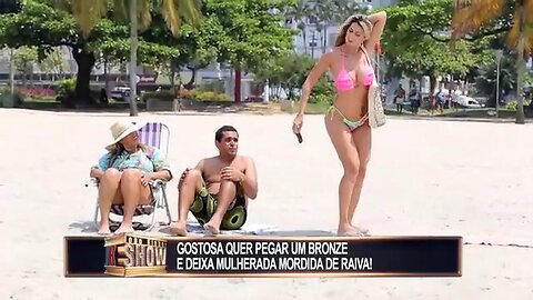 Prank on the beach in Brazil