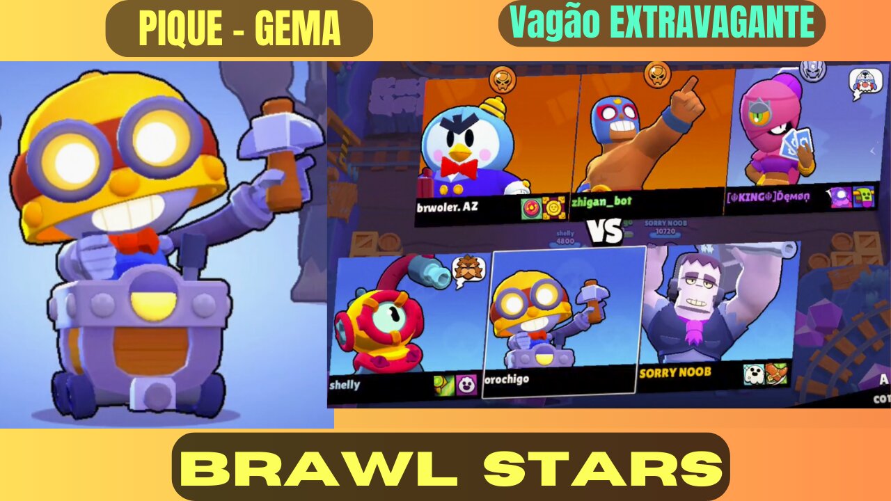 Pique Gema Vagão Extravagante com o Personagem Carl #Part 01 , Braw Stars, Gameplay