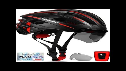 Shinmax Bike Helmet with USB Rechargeable Light & Detachable Magnetic Goggles UV Review