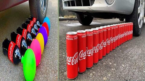 Crushing Crunchy & Soft Things by Car! EXPERIMENT: CAR VS COCA COLA