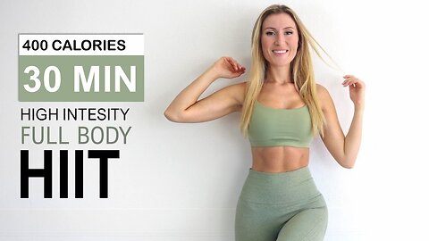 30 Min INTENSE HIIT Workout | BURN 400 CALORIES | No Repeat | No Equipment | FULL BODY