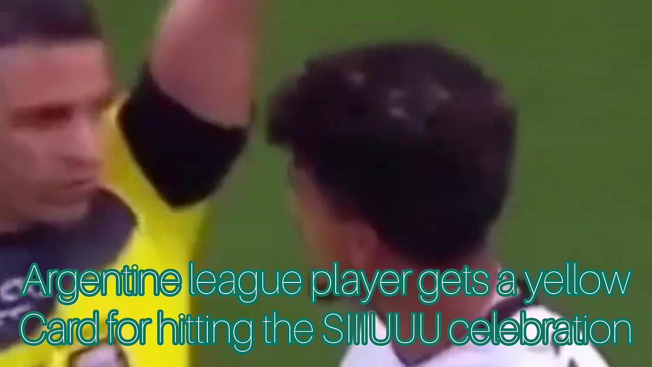 Argentine League player gets a yellow card for hitting the SIIUU