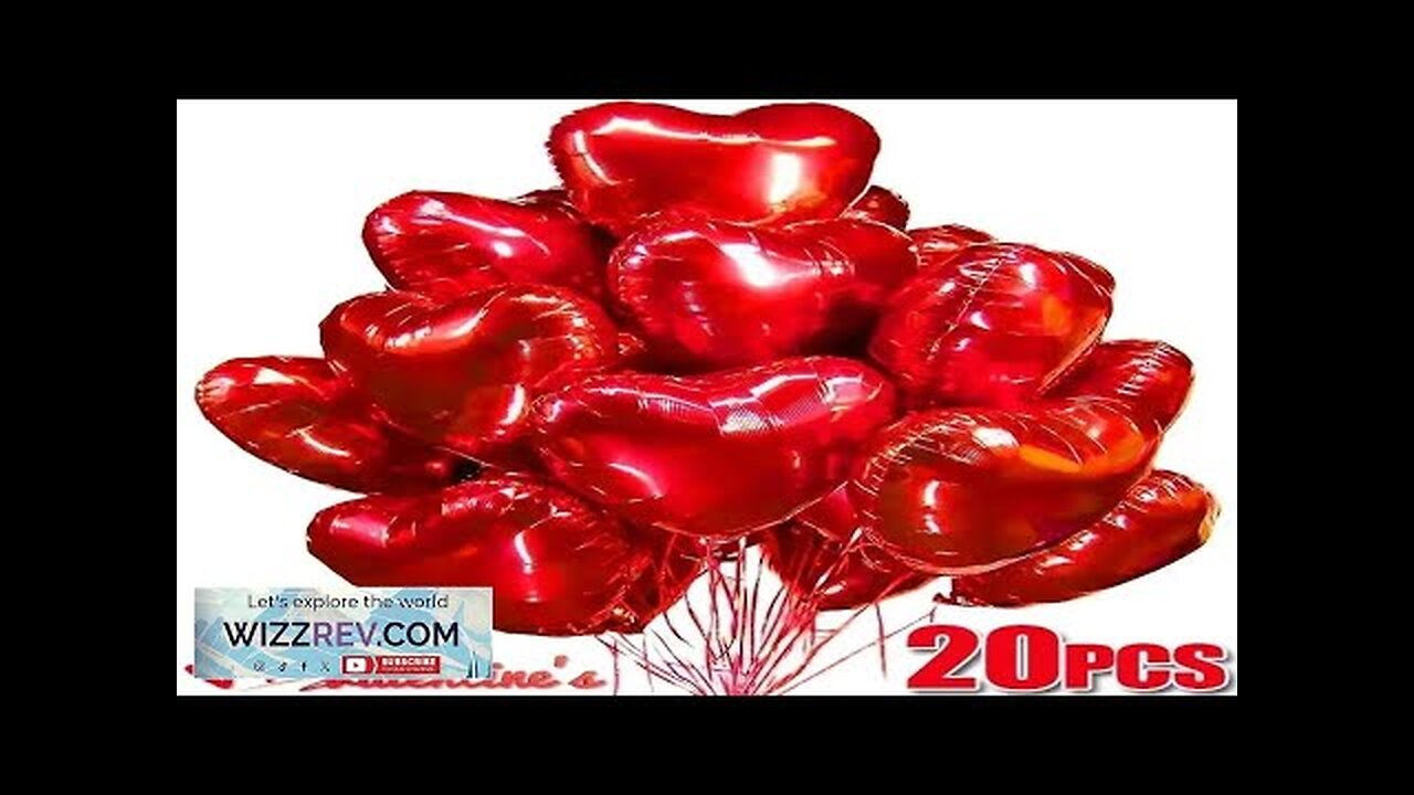 18 Inch Red Love Heart Balloons Color Metal Mirror Aluminum Film Balloon Review