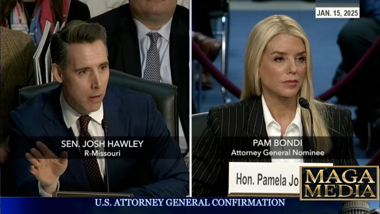 Senator Josh Hawley at Pam Bondi AG confirmation hearing * Jan. 15, 2025