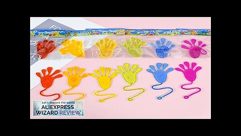 10-50 Pcs Kids Funny Sticky Hands Toy Palm Elastic Sticky Squishy Slap Review