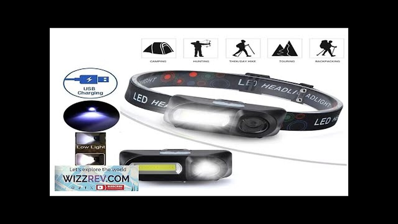 Fishing LED Headlamp Camping Light Portable Mini XPE COB USB Head Lamp Review