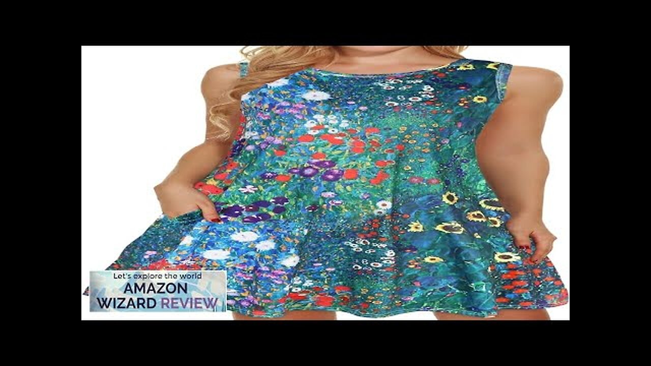 elescat Summer Dresses for Women 2024 Casual Beach Sleeveless Floral Print Tank Review