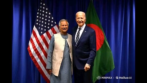 Joe Biden and Dr Yunus fighting