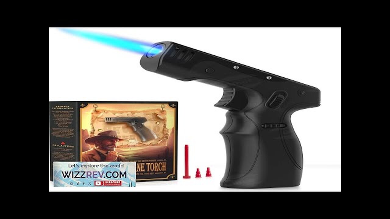 GIBOT Butane Torch Lighter Gun Refillable Cooking Torch with Adjustable Flame Review