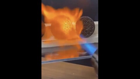 OREO CHOCOLATE SANDWICH COOKIE VS FIRE🔥🍪🔥🍪🔥💫