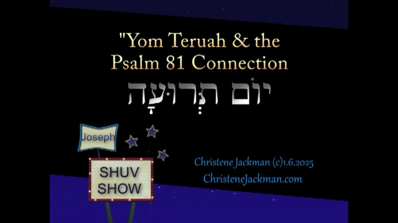 Shuv Show: “Yom Teruah (Feast of Trumpets) * the Psalm 81 Connection” Christene Jackman