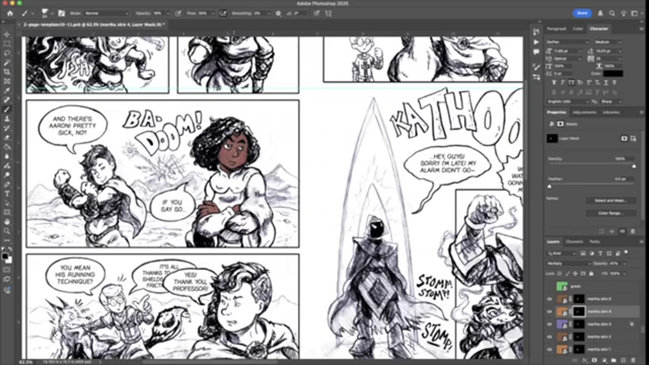 Lo-Fi Art and Chill: Coloring and Lettering Comic Art for Book 2, Pages 10-11