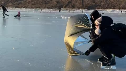 Ice skating