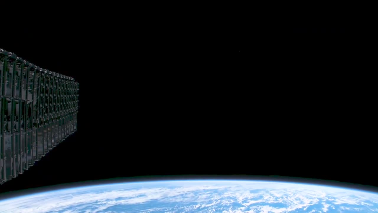 Starlink satellite's stunning view of the Earth and the Sun