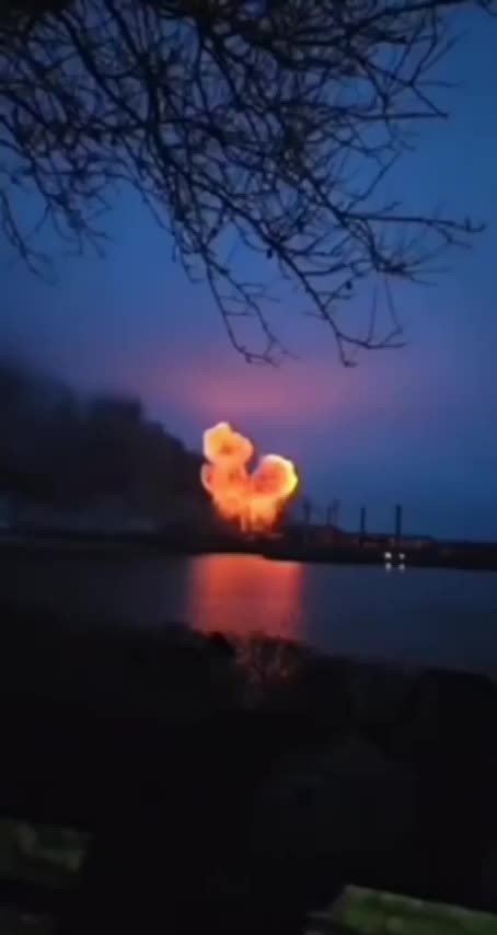 Russian X-101 cruise missiles targeting the Prydniprovska Thermal Power Plant in Dnipro