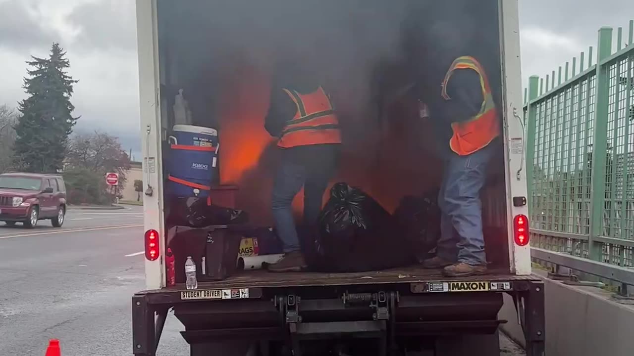 A taxpayer-funded clean up crew attending to a homeless encampment in north