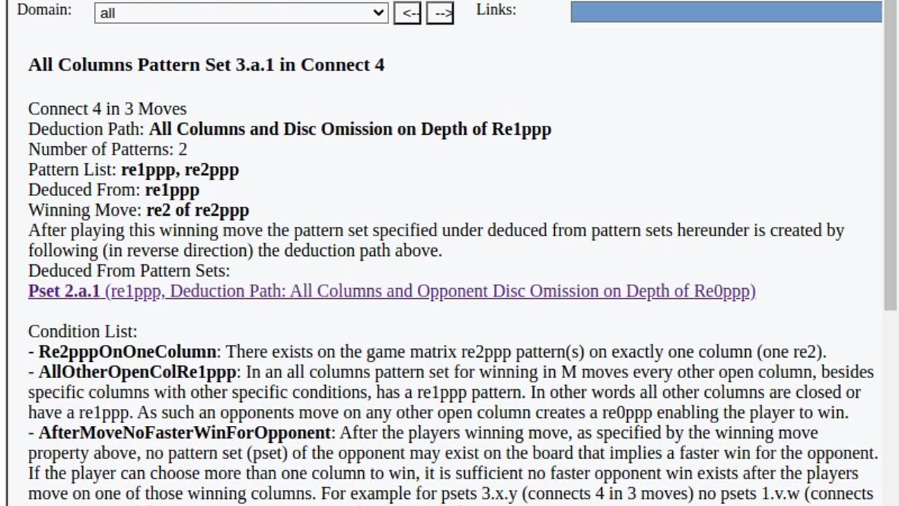 All Columns Pset 3.a.1 Connect 4in3 Moves-Pattern Recognition-Deduction HI, Human Intelligence in AI