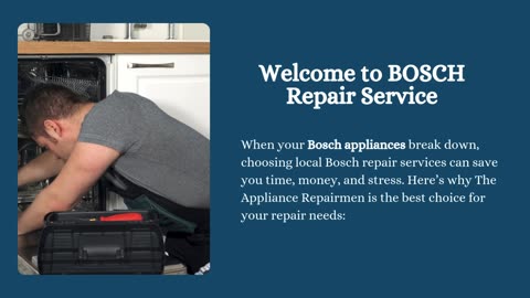 Certified Bosch Repair Services Near You - The Appliance Repairmen