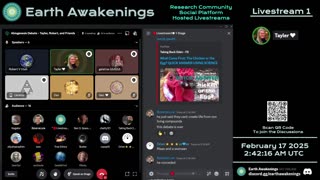 Earth Awakenings - Livestream 1 - #2188 - Live on Rumble/Youtube/X-Twitter/Twitch