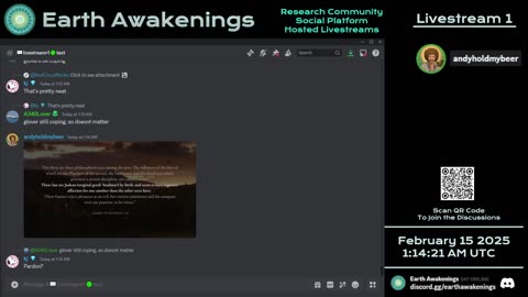 Earth Awakenings - Livestream 1 - #2183 - Live on Rumble/Youtube/X-Twitter/Twitch