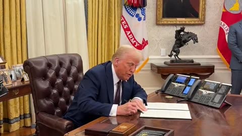 President Donald J. Trump signs an Executive Order to declassify the JFK, RFK, and MLK Jr. files.