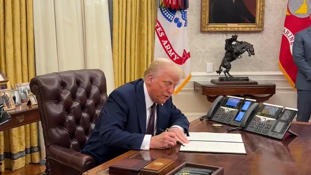 President Donald J. Trump signs an Executive Order to declassify the JFK, RFK, and MLK Jr. files.