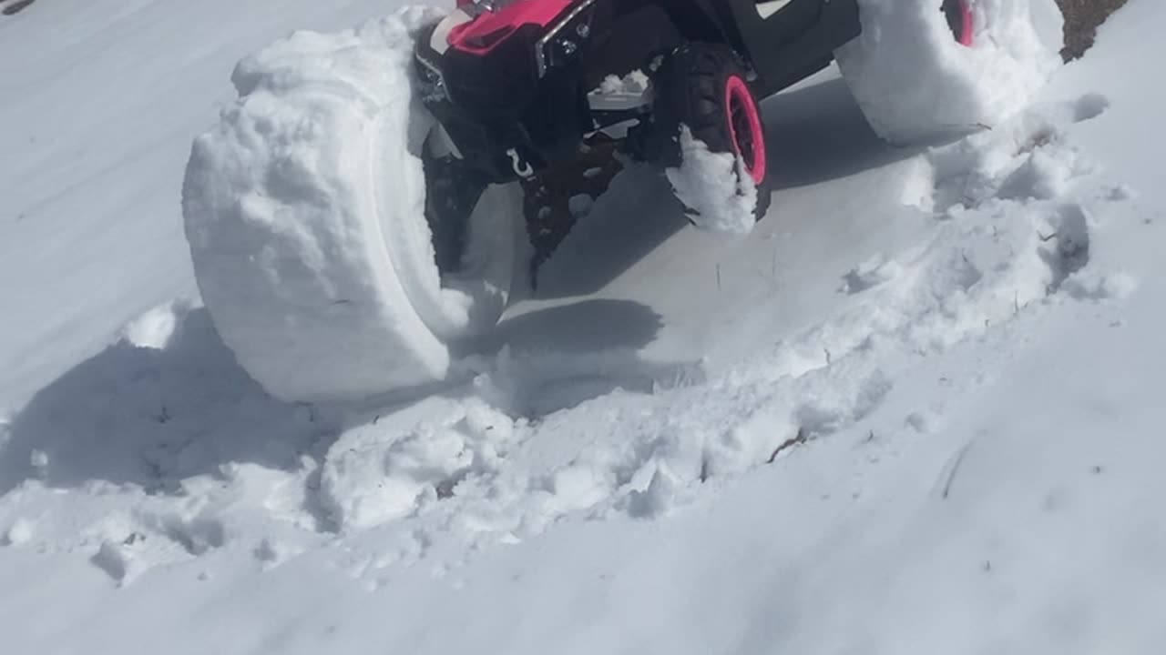 Using Snow to Make Monster Truck Wheels