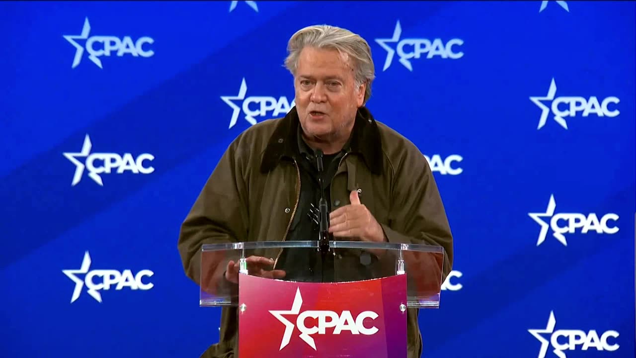 "Fix Bayonets For MAGA" Steve Bannon At CPAC 2025