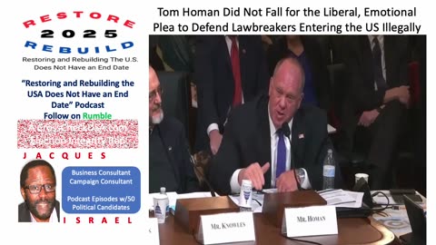 Tom Homan Rejects Progressive, Emotional Trick From Democrat Leftist