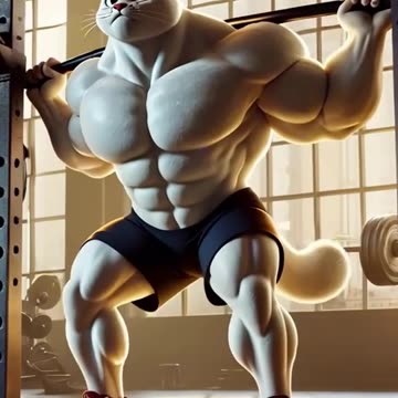 Cute cat motivation gym video