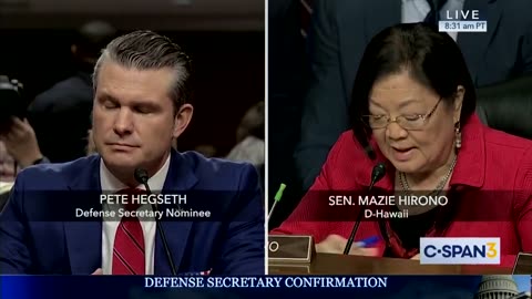 Mazie Hirono Sounds Drunk as She Accuses Pete Hegseth of Getting Drunk at Work