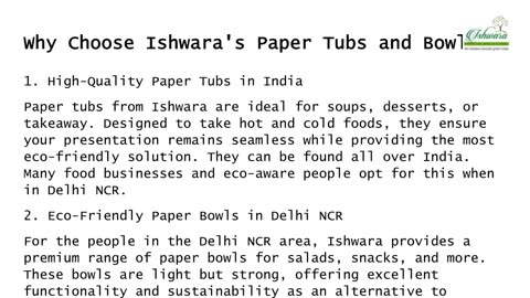 Responsible Eating with Ishwara’s Biodegradable Paper Bowls in India