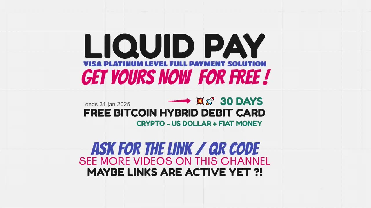 LQUID PAY LIVE DEMO NETHERLANDS - VISA HYBRID CRYPTO & FIAT DEBIT CARD FOR FREE - TOP TEAM ROB BUSER