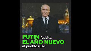 Vladímir Putin celebra la llegada del 2025 dirigiéndose al pueblo ruso