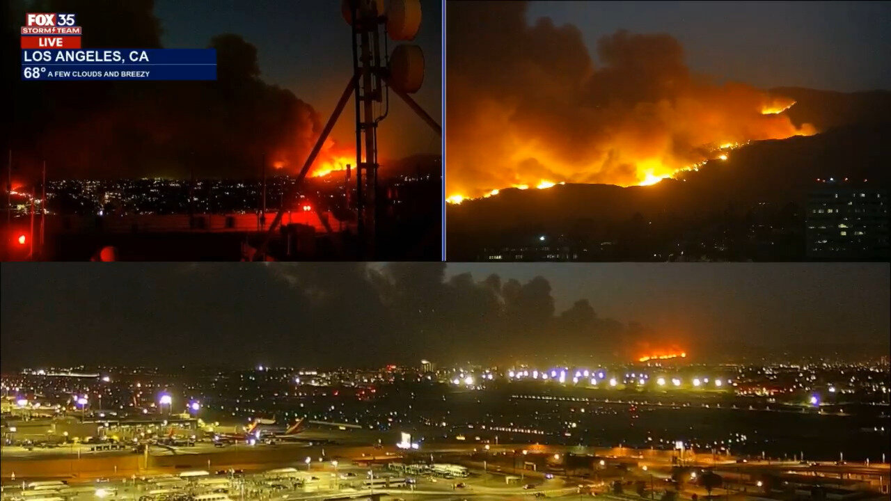 Images From LAX: Palisades Fire Absolutely Exploding In West Los Angeles