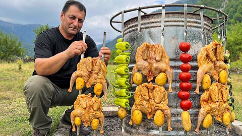 This is my signature recipe for grilled chicken on a homemade grill