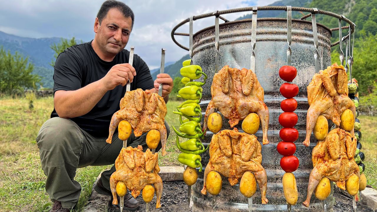 This is my signature recipe for grilled chicken on a homemade grill
