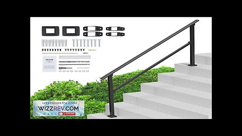 VEVOR 5-6 Handrails for Outdoor for Seniors Porch Deck Black Square Tube Review