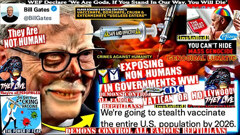 Bill Gates Caught Pumping Deadly Bird Flu Jabs Into America's Food Supply - Obey! 'They Live' version