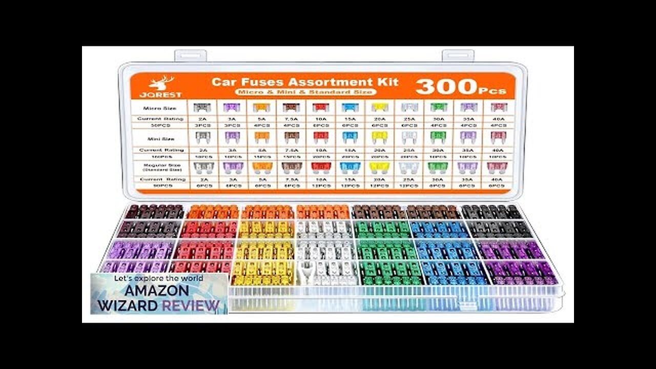 300Pcs Car Fuse Assortment Kit 160 Mini Blade Fuses Automotive + 90 Review