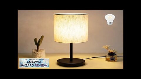 Small Table Lamp for Bedroom Bedside Lamps for Nightstand with Wire Switch Review