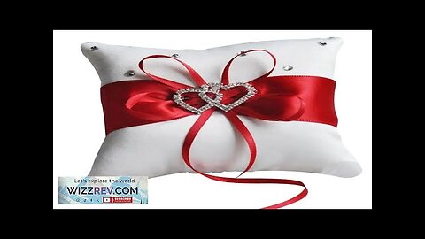 10x10cm Double Heart Satin Ring Pillow Romantic Bridal Wedding Party Hotel Ring Review