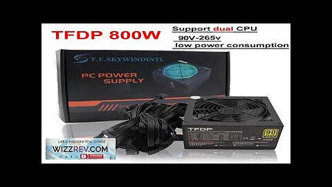 NEW Gaming PC Power Supply Rated 800W Max 1000W Mining PSU 24PIN Review