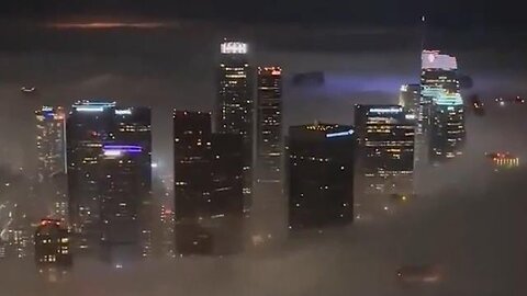 LA LOS ANGELES CALIFORNIA HIT WITH FOG CLOUD - TROUBLE