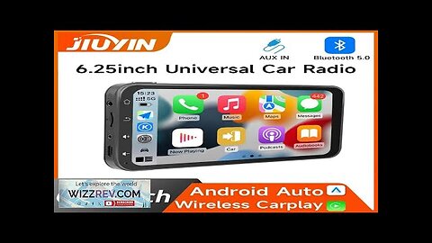 JIUYIN 6.25 Inch Touch Screen Universal Car Radio Multimedia Navigation Wireless CarPlay Review