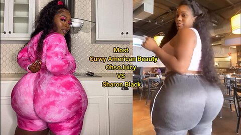 Most Curvy American Beauty OhsoJuicy VS Sharon Black 