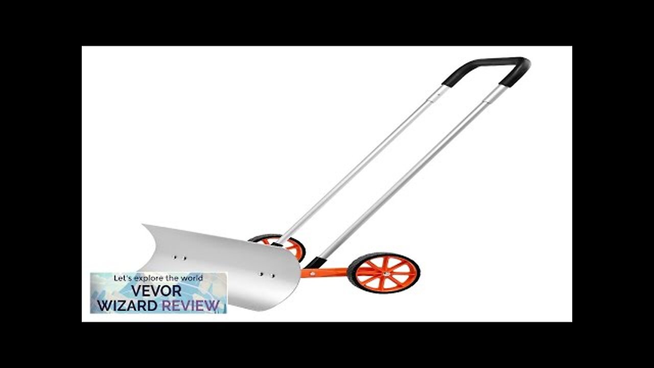 VEVOR Snow Shovel with Wheels 30 inch Snow Shovel for Driveway Metal Review