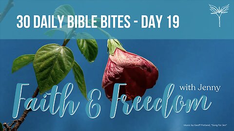 30 Daily Bible Bites: Day 19 - Colossians 3:1-4 Is salvation a free gift?