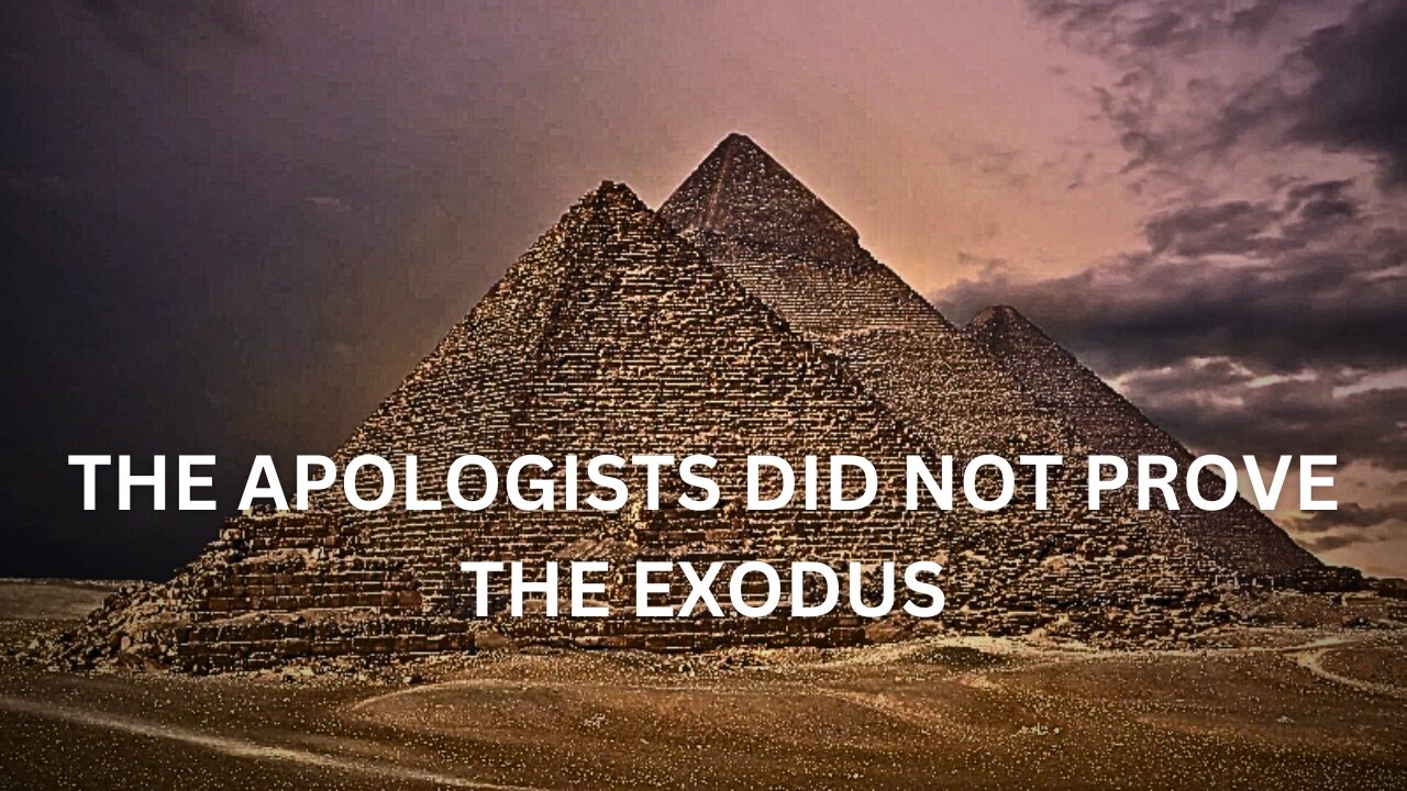 Pt3:Christian Fundamentalist Disagrees There Is No Evidence Moses Led Hebrews Out Of Egypt In Exodus