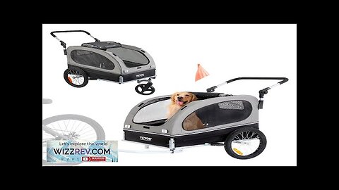 VEVOR Dog Bike Trailer Supports up to 88 lbs 2-in-1 Pet Stroller Review